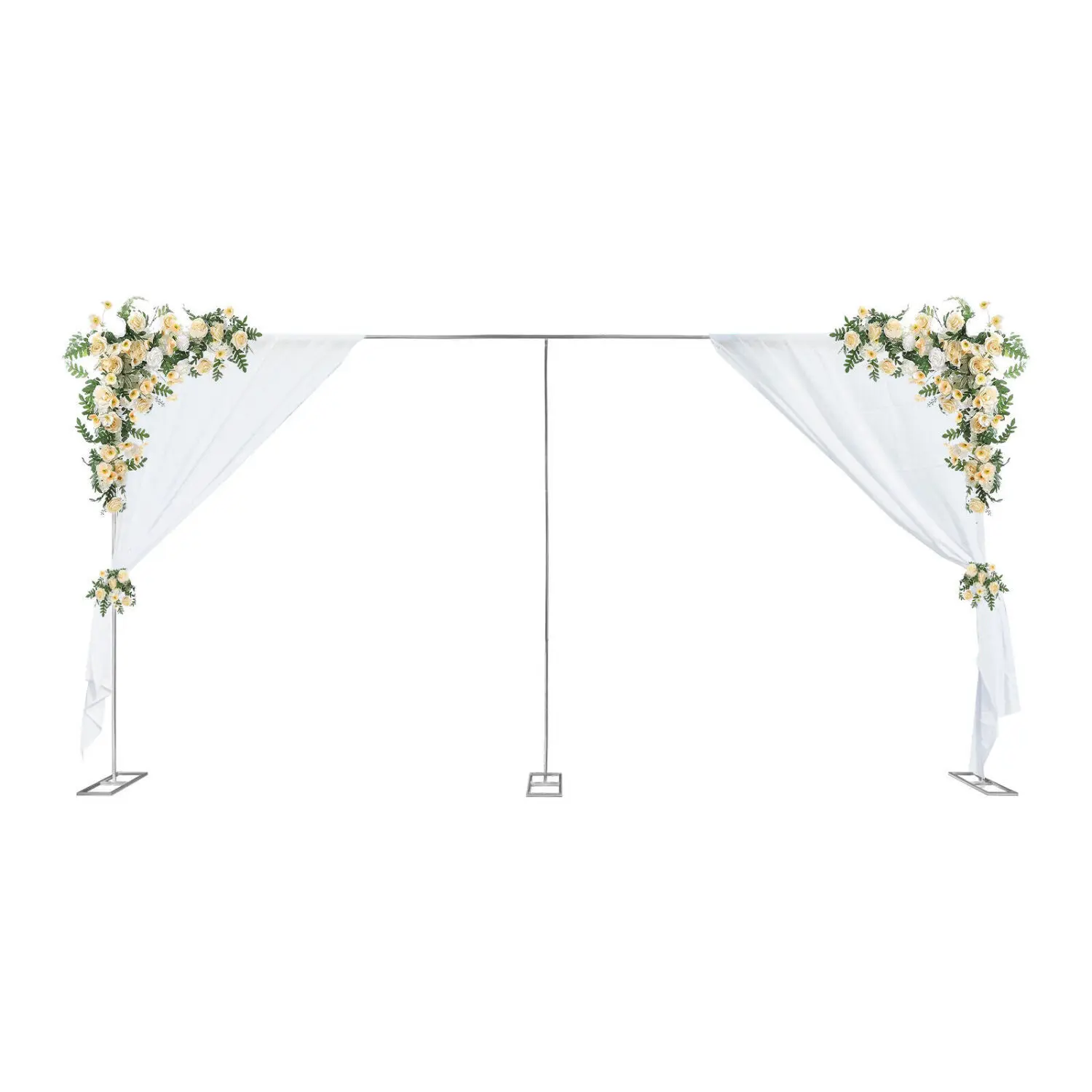 Wedding Party Background Stand Kit Rectangle Arch Telescopic Frame Curtain Flower Balloon Frame Decor Stainless Display Stand