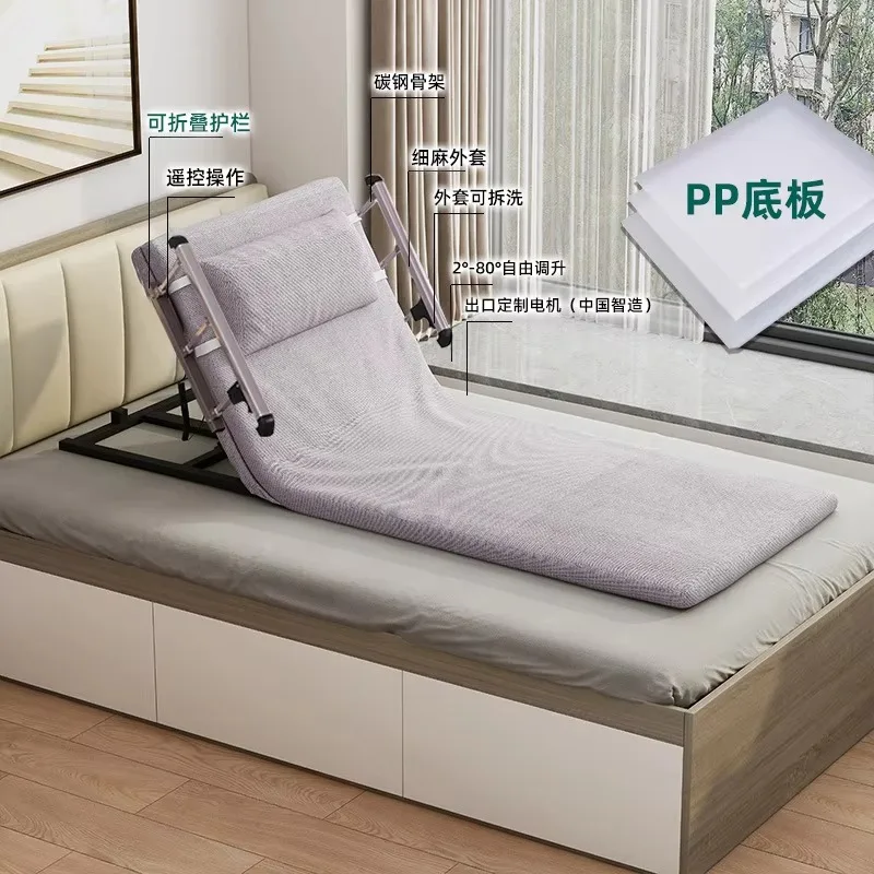 Electrically Adjustable Bed Backrest Electric Lifting Backrest Support with Remote Control for Elderly Patient Rooms