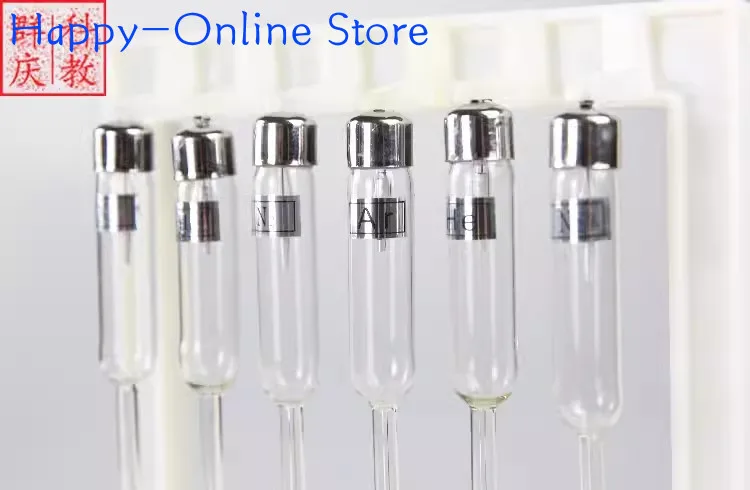 Spectral Tube Group 25107 Six Pcs Spectral Tubes Hydrogen Helium Emission Spectrum Atomic Physics Teaching Instruments