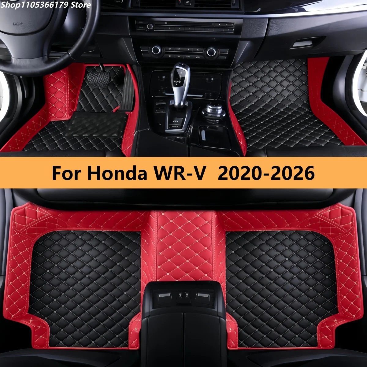 

Car floor mats For Honda WR-V 2020 2021 2022 2023 2024 2025 2026 Auto Foot Matts Rugs Vehicle Full Set Carpet Pads