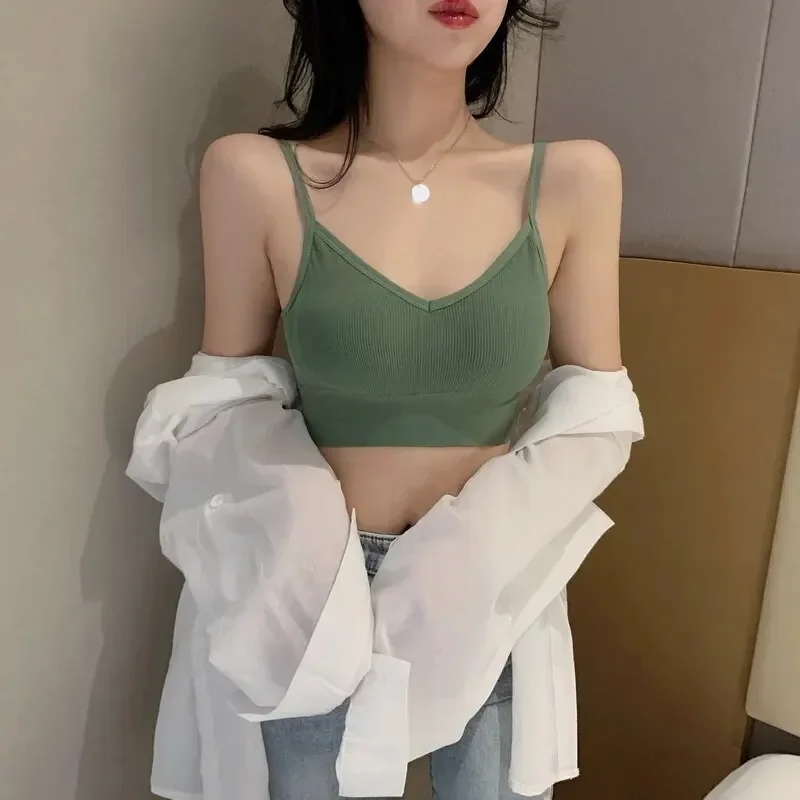 

Style Big U Back Cross Beautiful Back Seamless Sling Threaded Wrapped Chest Tube Top WOMEN'S Casual Bottoming Anti-emp