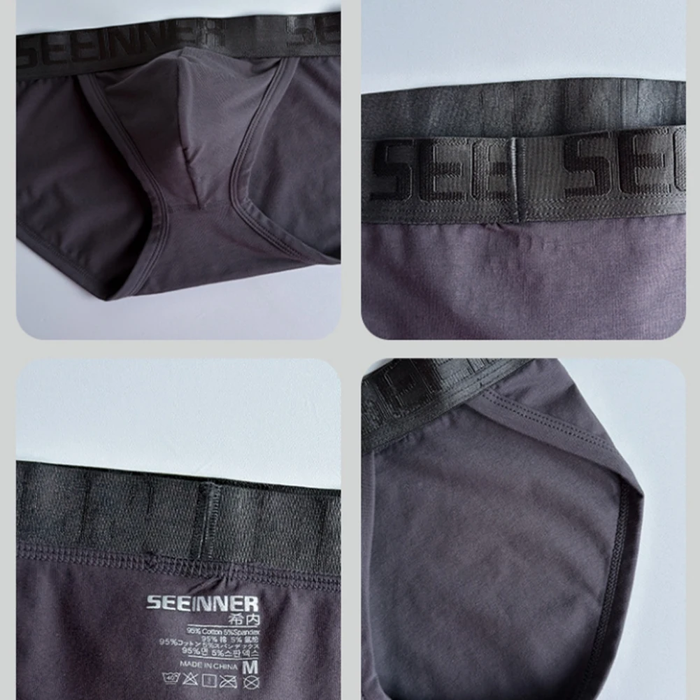 

1pc Casual Fashion Men 95% Cotton Breathable Sports High Fork Sexy Briefs Underwear Pouch Low Waist Jockstrap Shorts