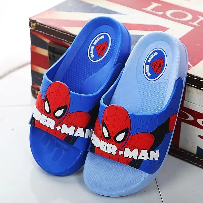 New Fashion Baby Girls Summer Slippers Cartoon Spider Man Toddler Kids Boys Shoes Children Flip Flops Indoor Home Beach Sandals