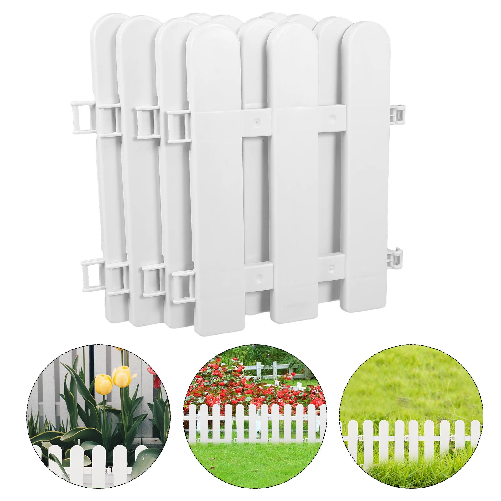 

4 Pcs Pet Fence Scene Adornment Garden Decorations Decorative The Dog Digging Barrier White