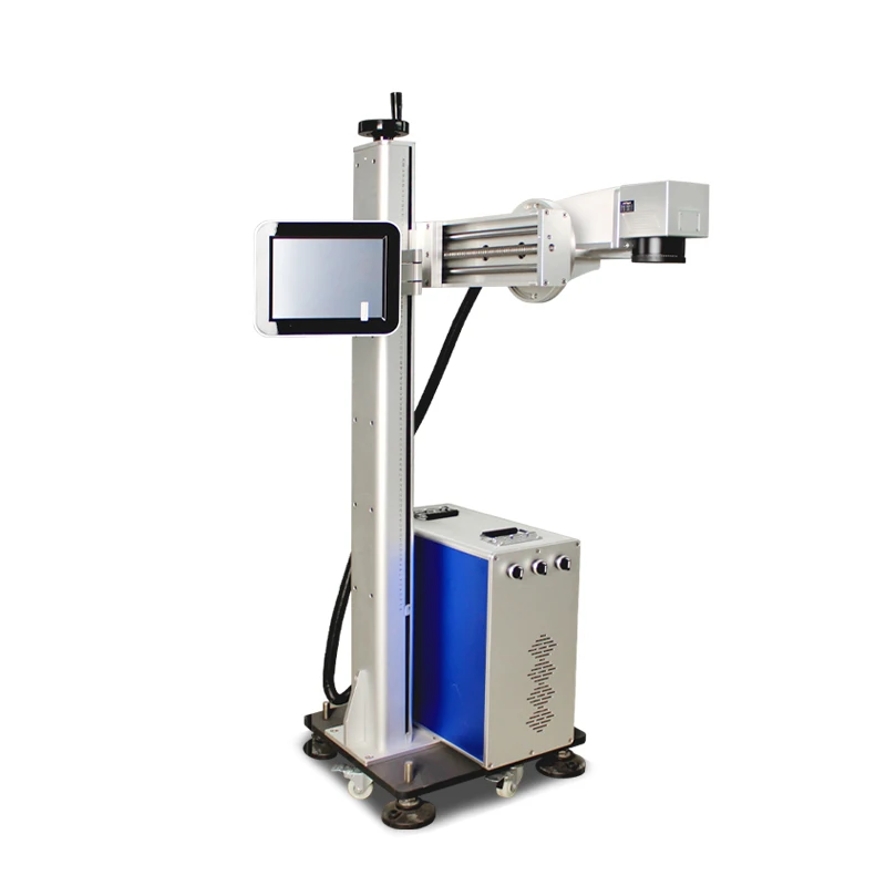 Flying Fiber La-ser Marking Machine La-ser Marking Machine With Support Tablet Encoder And Fiber Sensor