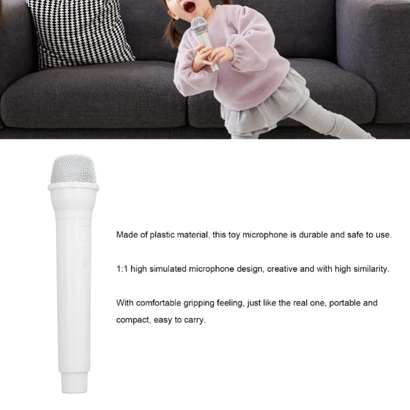 Microfono finto per bambini Prop Finta microfono Giocattolo Simulare la pratica del discorso Microfono per divertimento Costume di scena Bomboniere per feste di compleanno