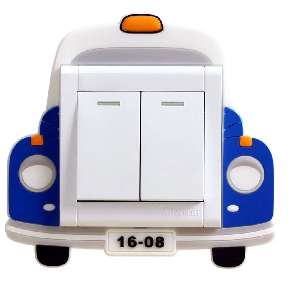Dust Protective Silicone Switch Sticker Animal Fruit Luminous Switch Cover Transportation Silicone Decoration Stickers
