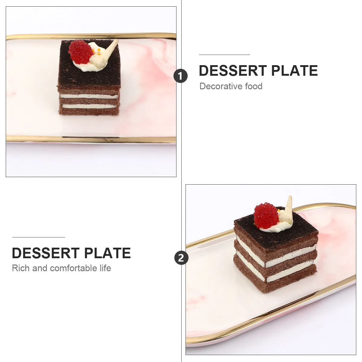 

1Pcs Ceramic Jewelry Display Plate Pink Simple Chic Tray for Engagement Wedding Valentine Gift Exquisite Eco Friendly Ornament