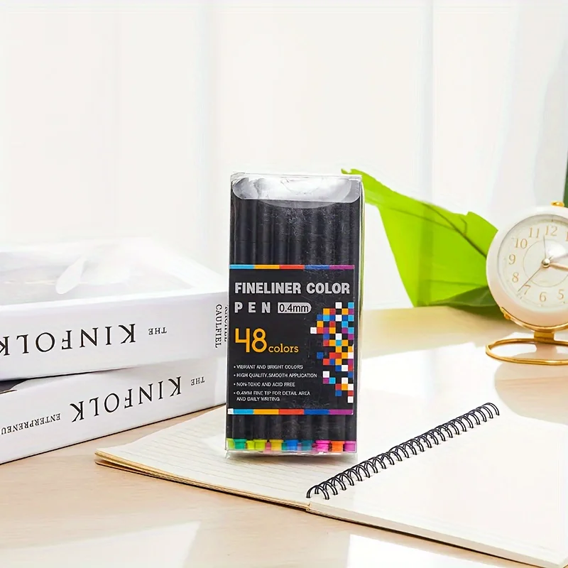 أقلام تحديد النقاط الدقيقة ، مجموعة رسم وكتابة نابضة بالحياة ، طرف فائق الدقة لفن المخطط ، تدوين الملاحظات و Ca ، 12 لونًا #5