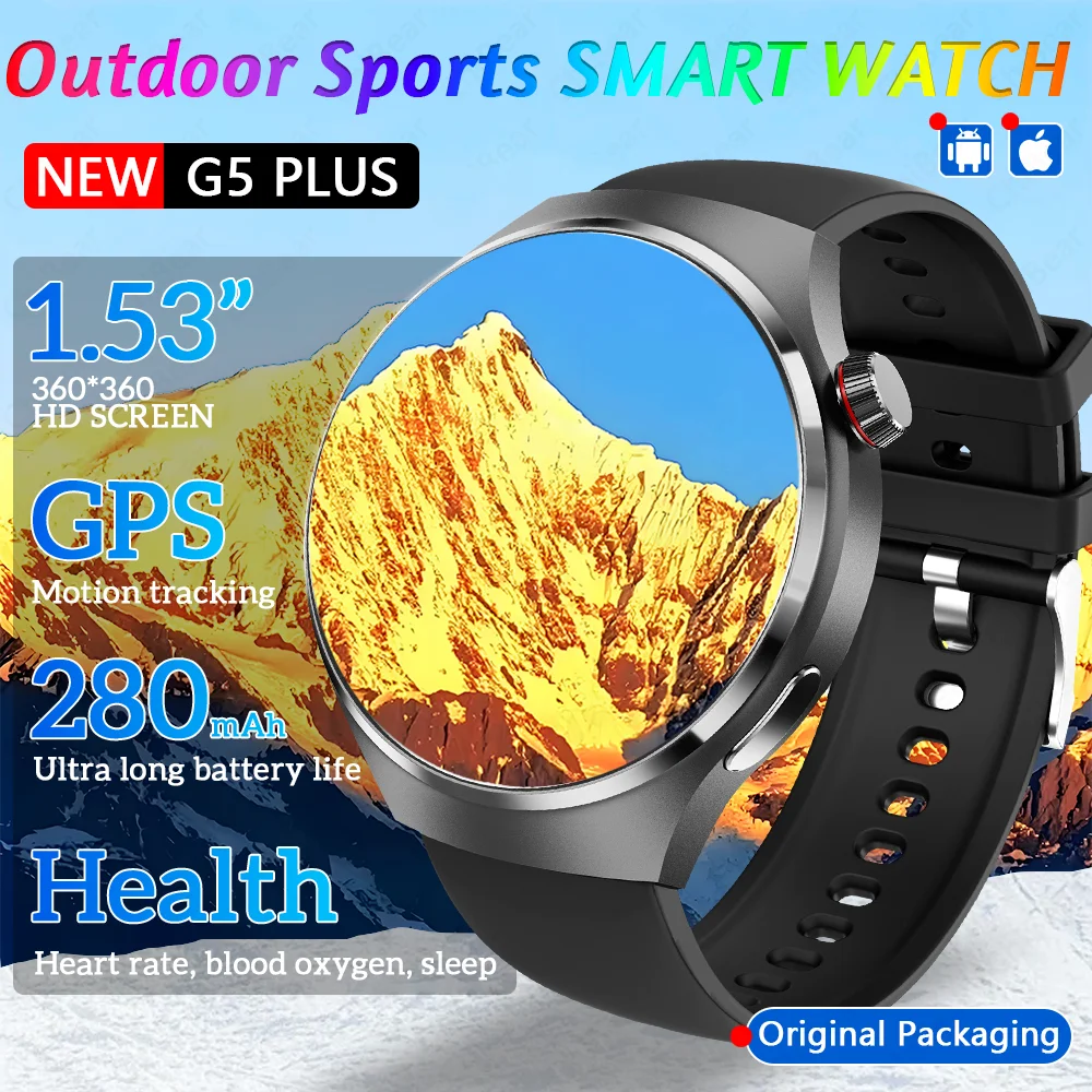 

ЧАСЫ GT4 Смарт-часы для мужчин и женщин 360*360 HD-экран Heart Rate150+ спортивный режим Bluetooth-вызов Фитнес-трек Водонепроницаемые умные часы