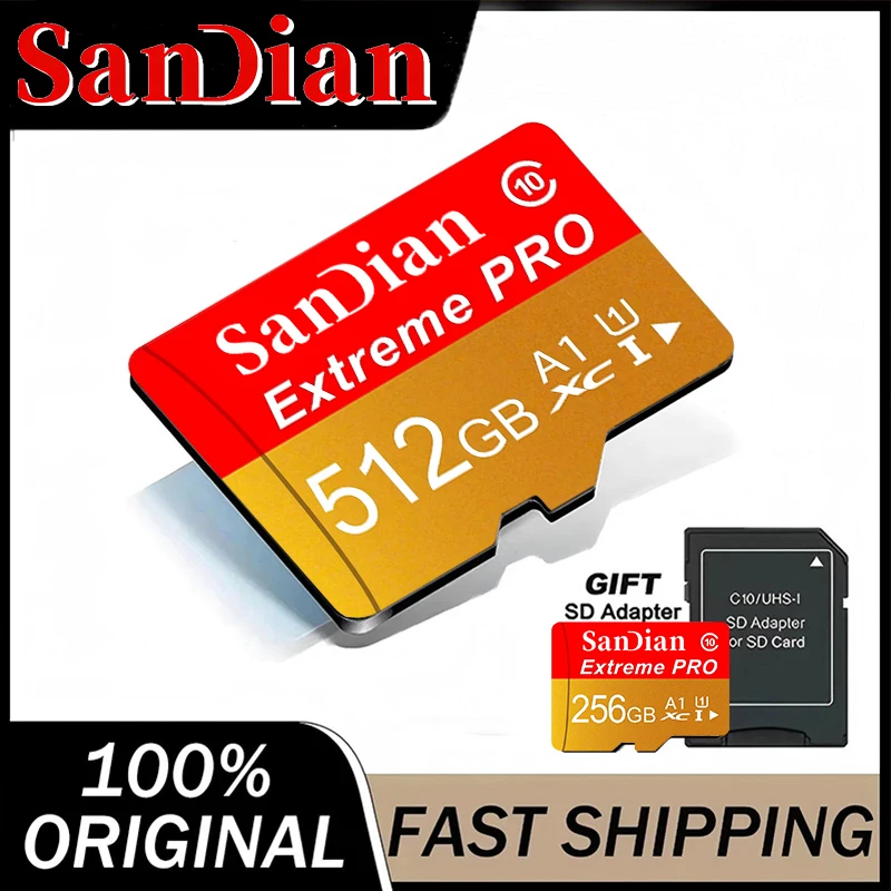 Memory Card 512GB Advanced Micro TF SD Card 256GB SD Cards 128GB TF Cards 64GB High Performance for Drone/Phone/Action Camera/CC