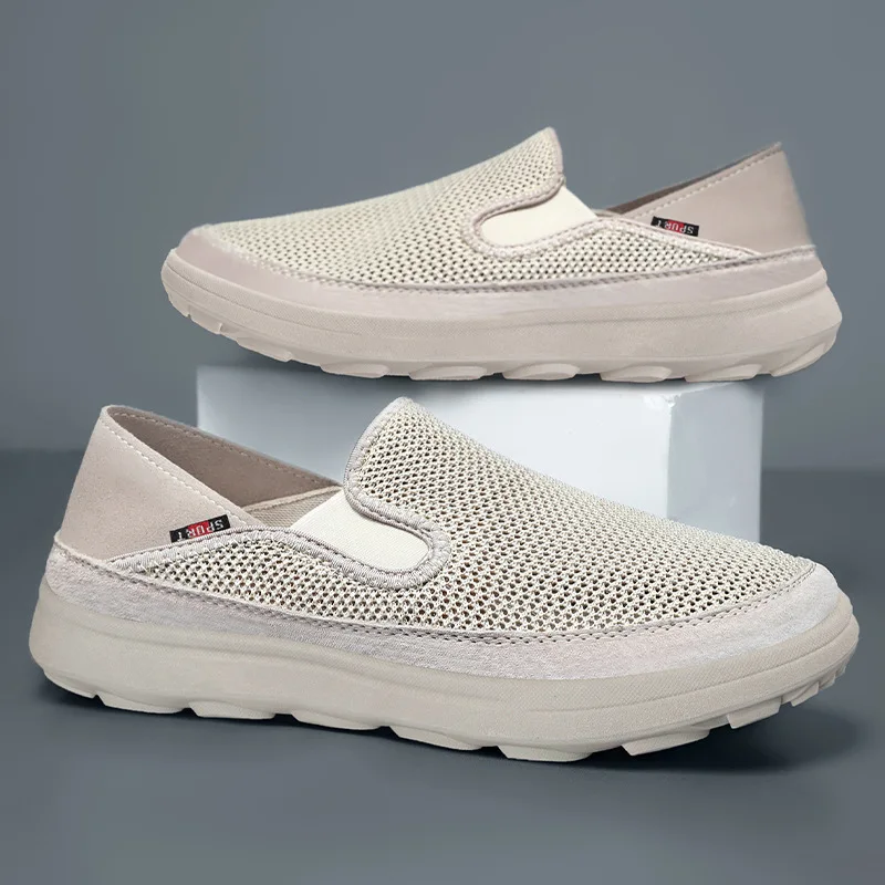 

Men's Spring Casual Shoes Breathable Mesh Lightweight Comfortable Soft Sole Cloth Sneakers for Walking Running Daily Wear