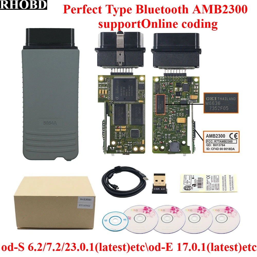 

2025 NEW Original OKI 5054A V7.2.1 with Bluetooth AMB2300 Full Chip Supportposch OBD2 Car Diagnostic Tool for V23 E17 etc Tool
