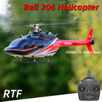 YXZNRC F08 Bell-206 1:27 Scale Altitude Hold Optical Flow Positioning Dual Brushless Motor RC Helicopter