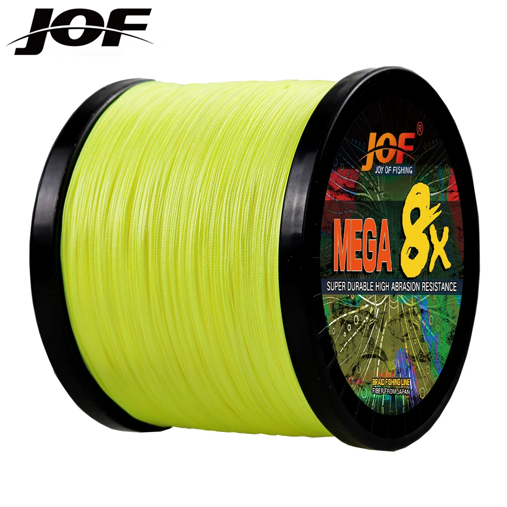 JOF Fishing Line 8 Strand PE Carp Braided Line Peche Sea Multifilamento Cord 18~78LB 1000M 500M 300M 100M Pesca Fly Red Green