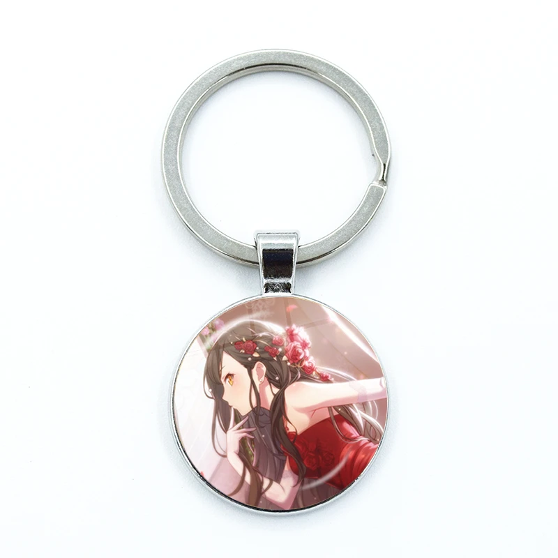 Project SEKAI Anime Shiraishi An Vivid BAD SQUAD Glass Pendant Keychain Jewelry Charm Bag Souvenir Key Ring