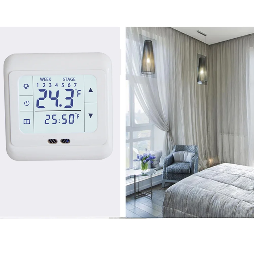 

Программируемый цифровой термостат с сенсорным экраном, терморегулятор для электрического теплого пола с недельным планированием, высококачественный контроллер