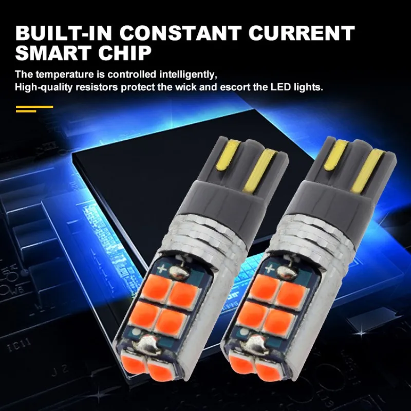 

2Pcs 400LM Super Bright T10 192 168 LED Car Reading Dome/Tail Side/Parking/License Plate Bulb.12V/24V.