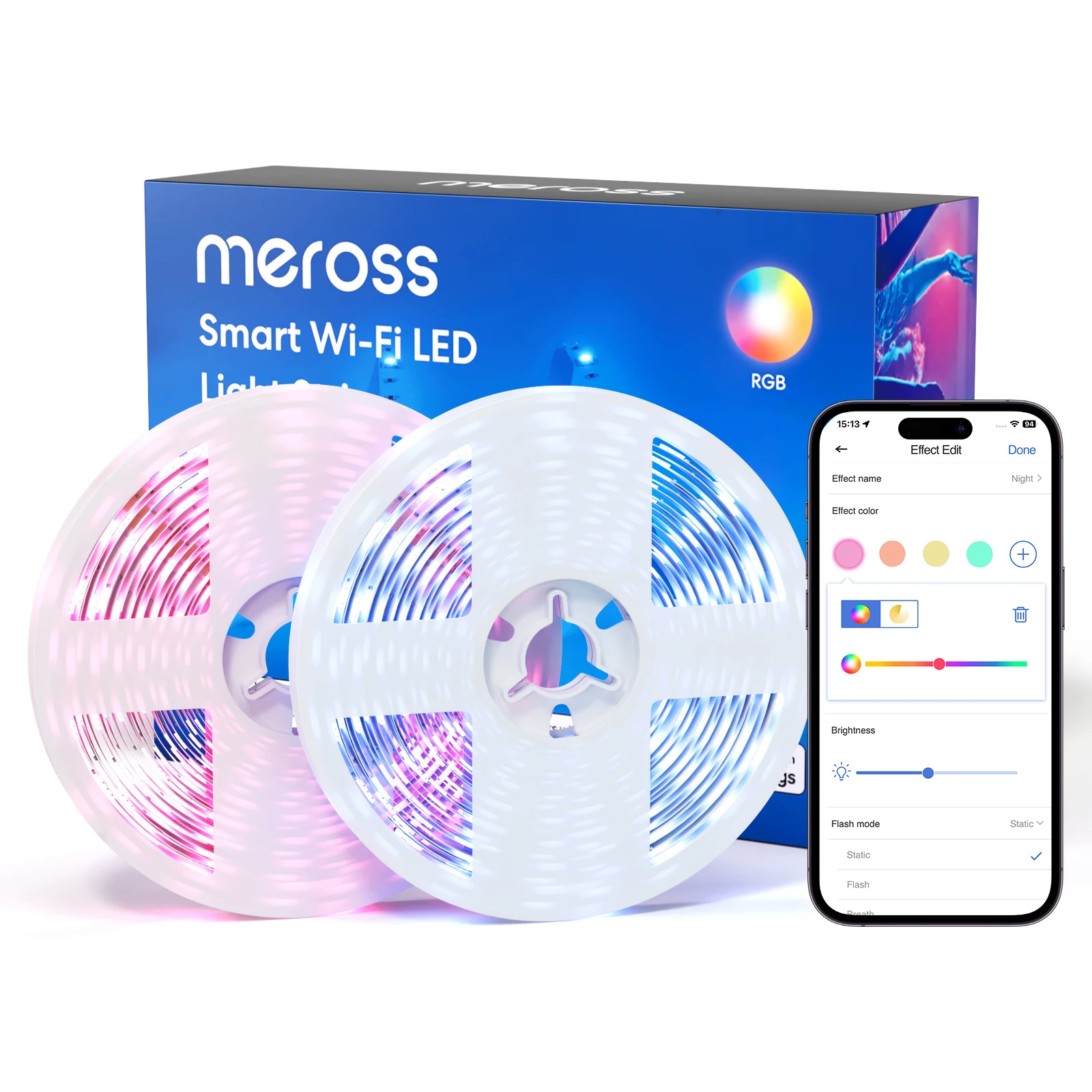 Meross Homekit 10M LED Strip Lights APP Control Color Changing RGB Led Light Flexible Lamp Tape for Room Decoration TV Backlight