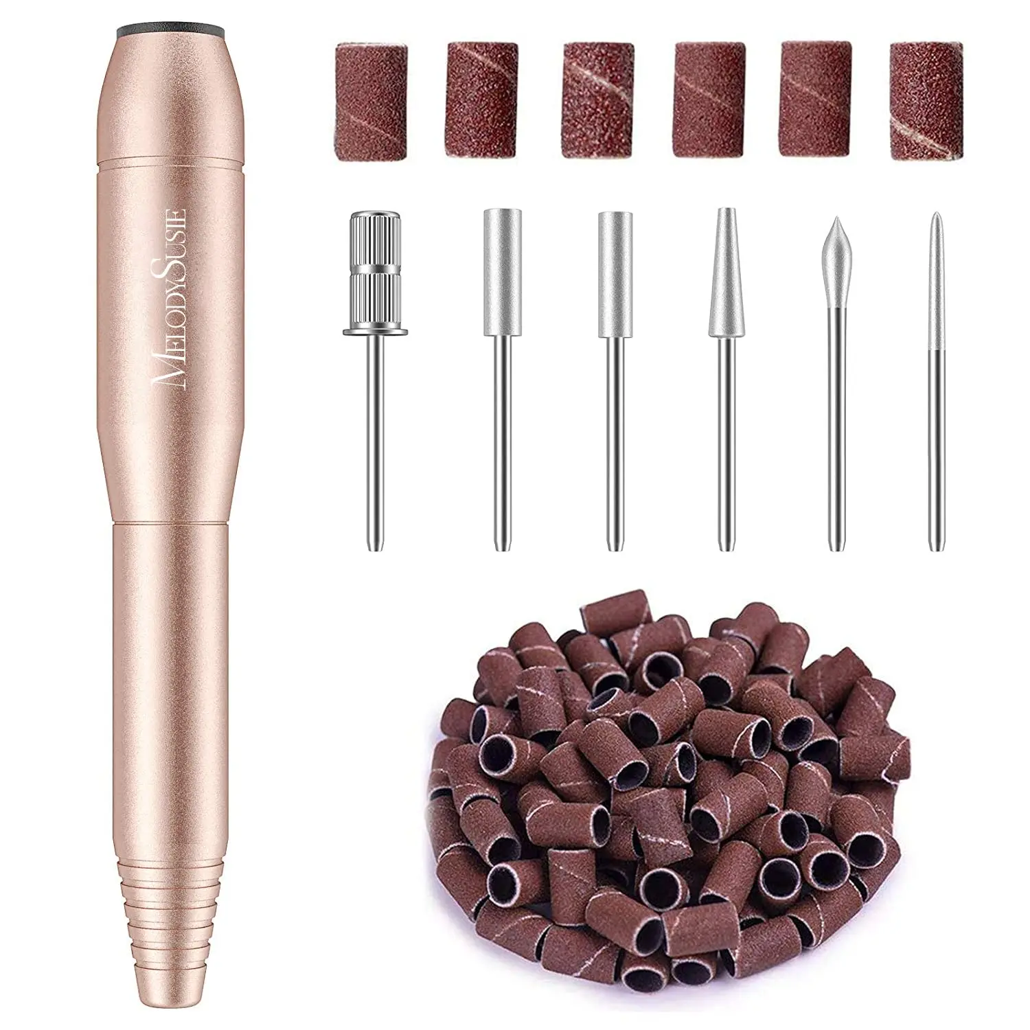 

MelodySusie Pen-Shaped Portable Nail Drill with AC Adapter, PC120B 20000RPM Electric File with Compact Design for All Nail Care, Manicure Polishing, Shaping & Gel Removal at Home for Beginners