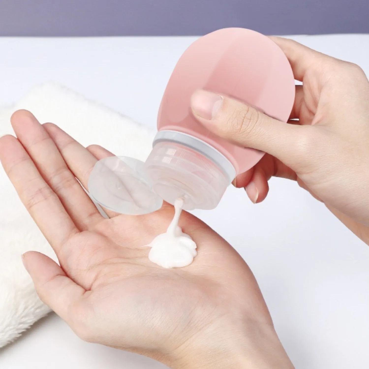 1 قطعة 90 مللي بالون مثمن زجاجات السيليكون الأعمال السفر الشامبو مستحضرات التجميل غسول أدوات الزينة المحمولة الحاويات مانعة للتسرب