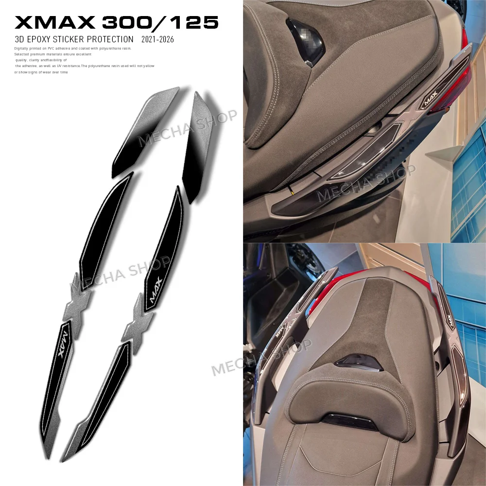 

Scooter Decal Protection Kit For For XMax 300 XMAX 125 Blue 2023-2026 3D Sticker Passenger Handles