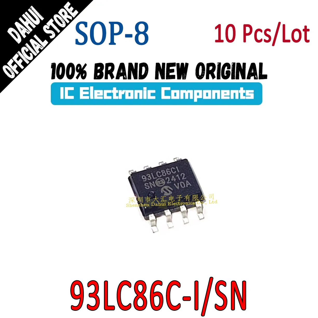 

10Pcs 93LC86C-I/SN 93LC86-I/SN SOP8 Pin patch power board common storage chip new original