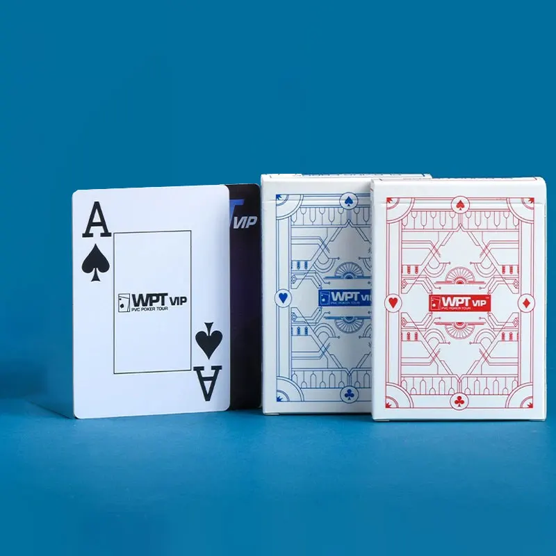 Red/Blue Texas Hold'em Poker Cards Competition Special Hard High-Grade Plastic Wide Cards Waterproof Anti-Fold Matte PVC Poker