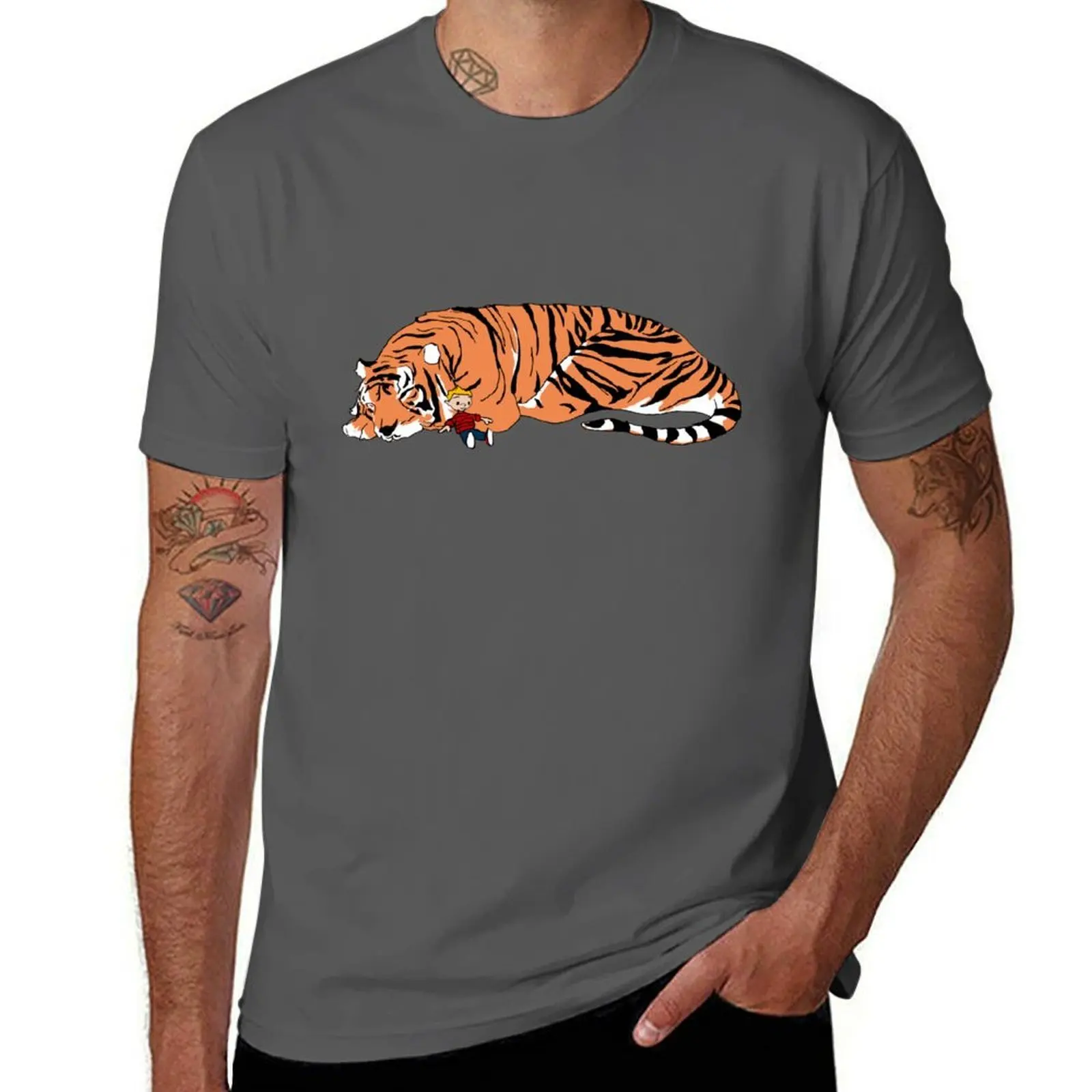 

A Tiger and its Doll T-Shirt essential t shirt t shirts for man pack white T-Shirt