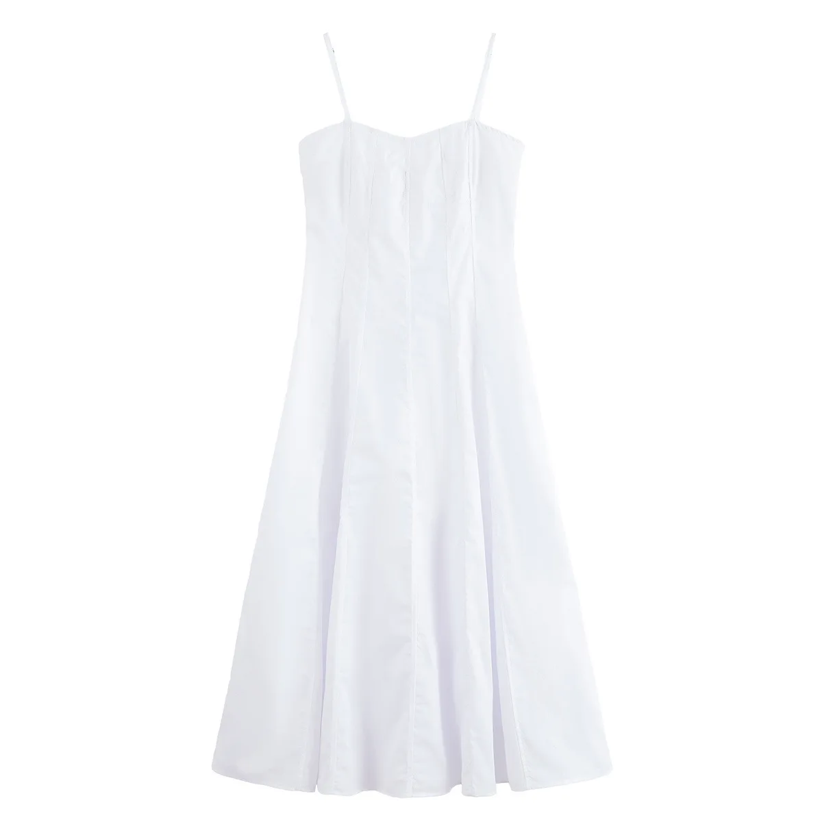 فستان نسائي صيفي جديد لعام 2025 موضة التخسيس حزام بسيط بدون أكمام بلون سادة نمط التخسيس فستان صيفي جديد