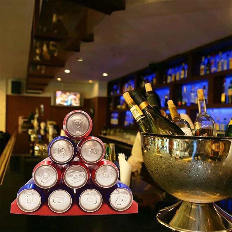 A47Z 2 Buah Alas Tempat Rak Botol Anggur Bir Kaleng Kulkas Silikon Alat Susun Rapi Organizer Kulkas Dapur