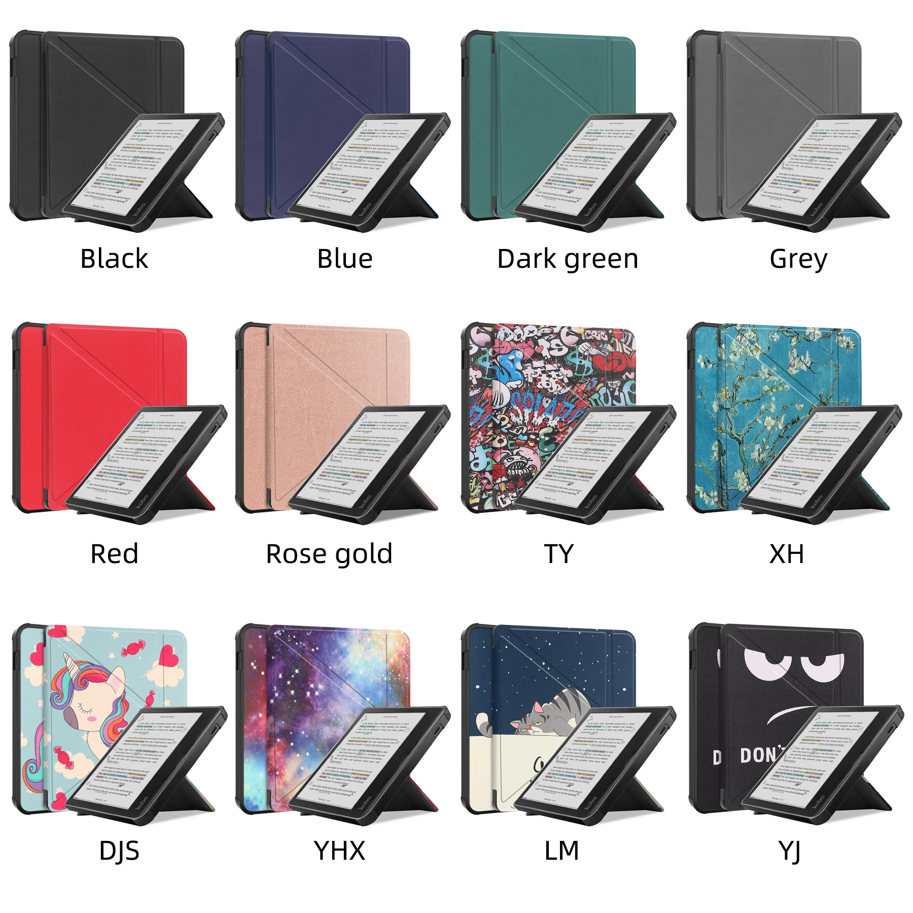 For KOBO Libra Colour 2024 Smart Folio Cover 7.0 inch E-book Reader Case Funda Shockproof Protective Shell Auto Sleep/Wake