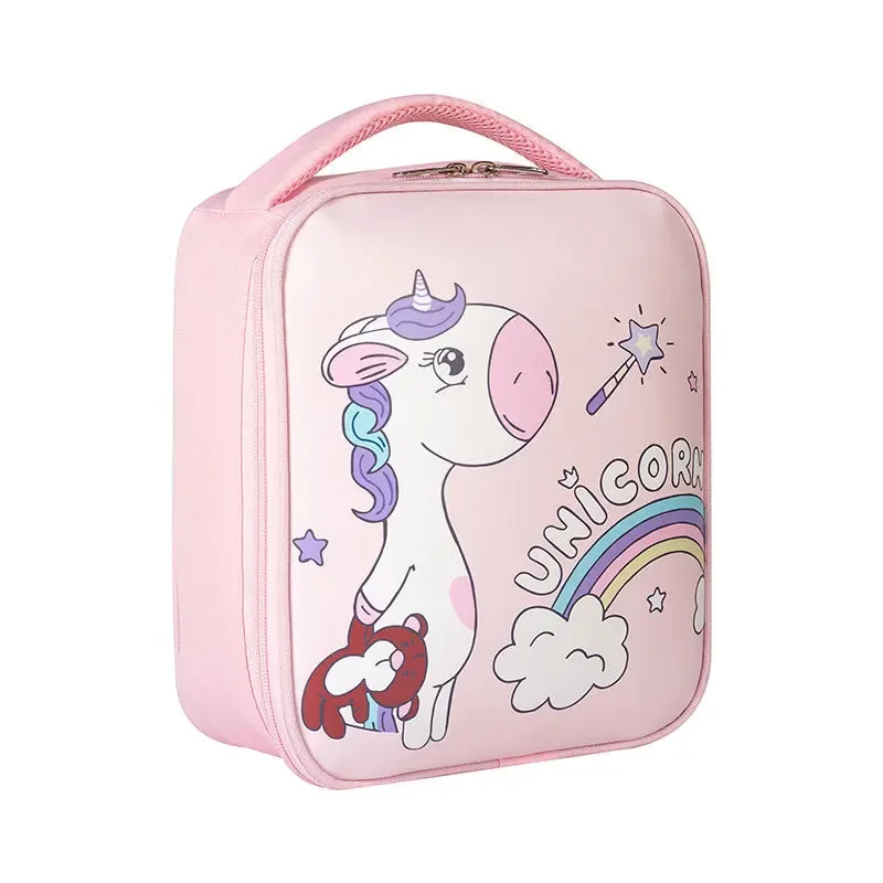 Unicorn Lunch Box Bag Bento Bag Insulated Large Capacity Handheld Oxford Cloth Children Cartoon Lunch Bag for Women Lonchera 보냉백