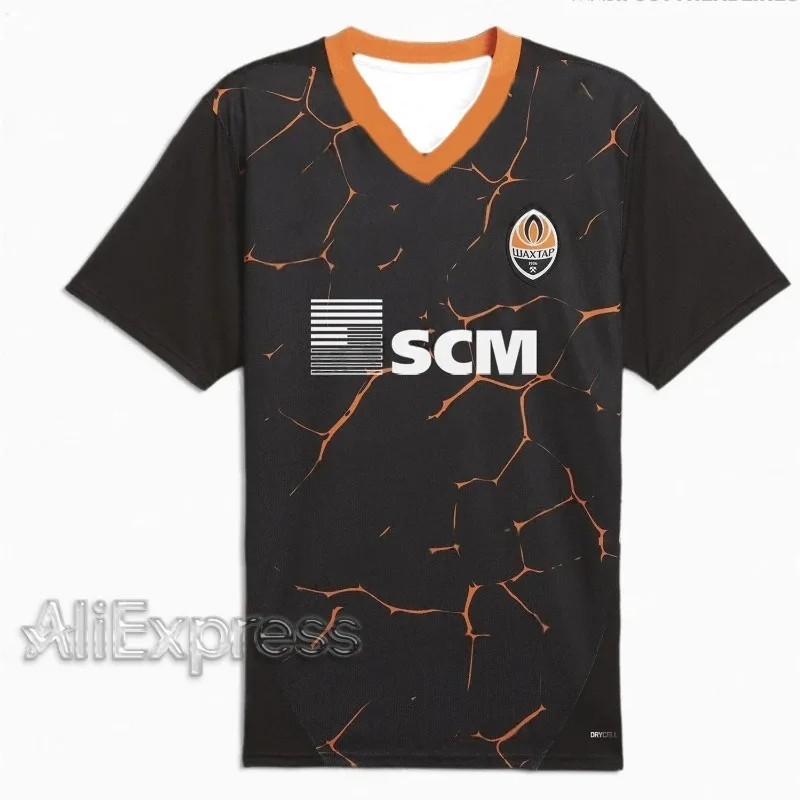 2425 New Summer Aliav Shakhtar Donetsk Home and Away Set Football T-shirt for Adults and Children Comfortable and Breathable