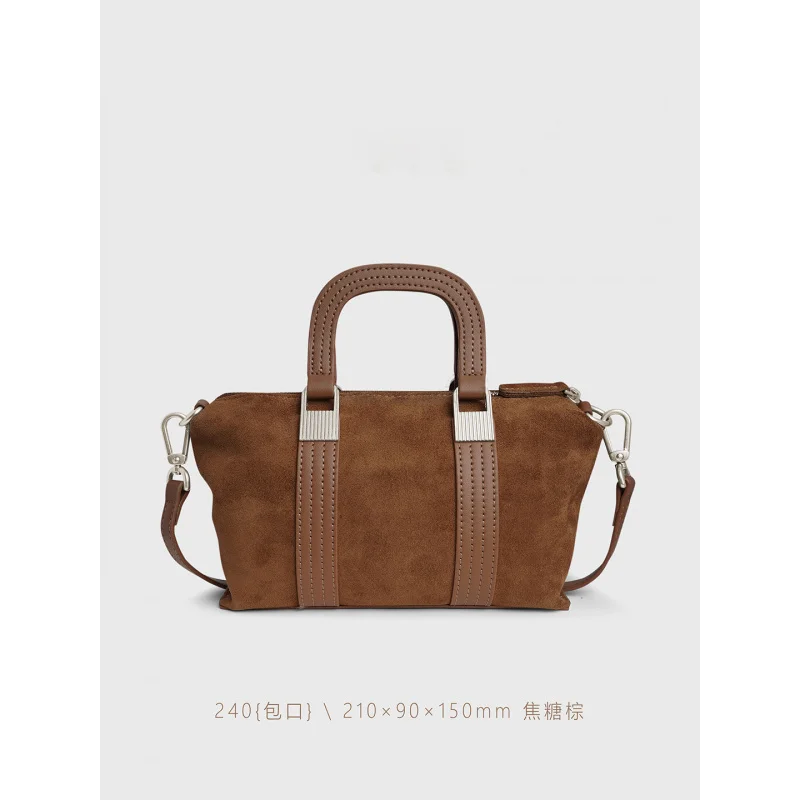 Matte Cowhide Vintage Handbag Women, New Dumpling Bag, Single-Shoulder Women's Bag, Versatile Crossbody Bag