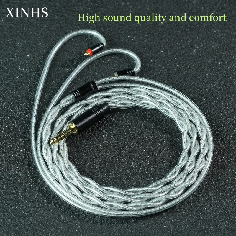 XINHS K12 2-adriges, hochreines, silber-palladiumbeschichtetes Kopfhörer-Upgrade-Kabel – Detail 1