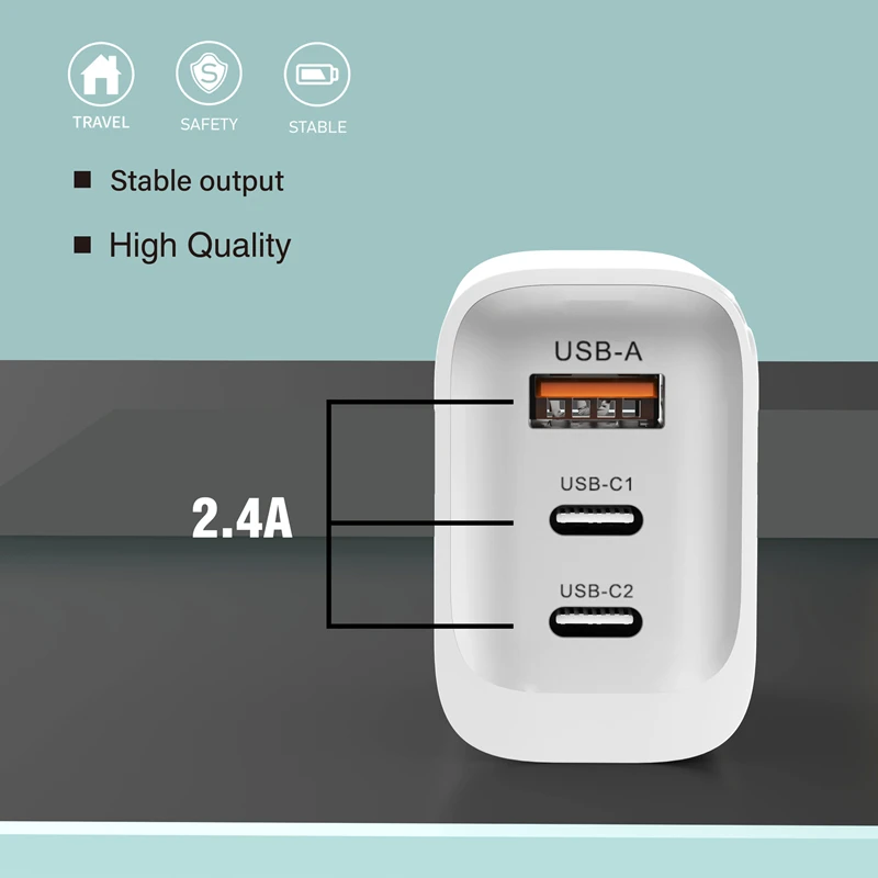 جديد USB + نوع C 3 منافذ شاحن الاتحاد الأوروبي/الولايات المتحدة/المملكة المتحدة محول شحن سريع آيفون باد سامسونج Xiaomi USB نوع C كابلات البيانات 2025 #2