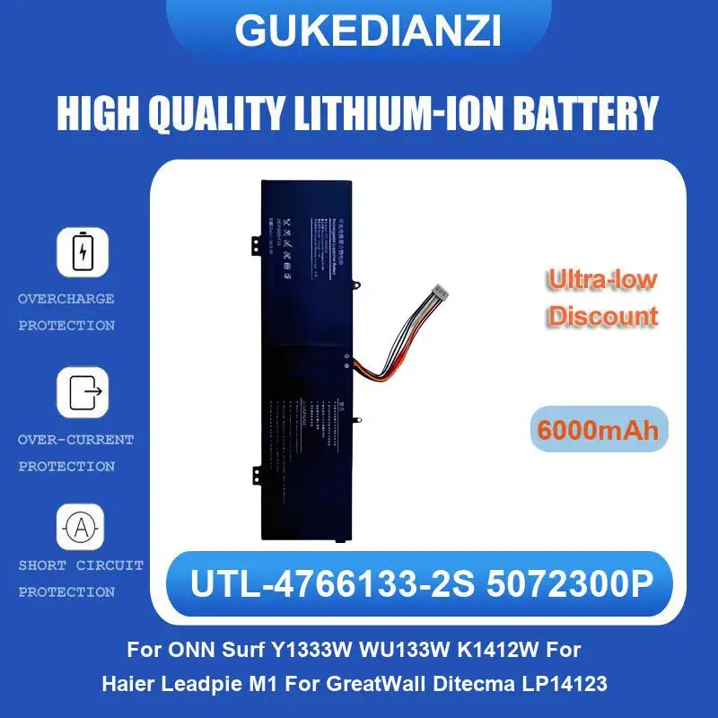 

Аккумулятор для ONN Surf Y1333W WU133W K1412W Haier Leadpie M1 GreatWall Ditecma LP14123, совместимый с A12LJ4X M835 ZS600KLS 0B110-00560000