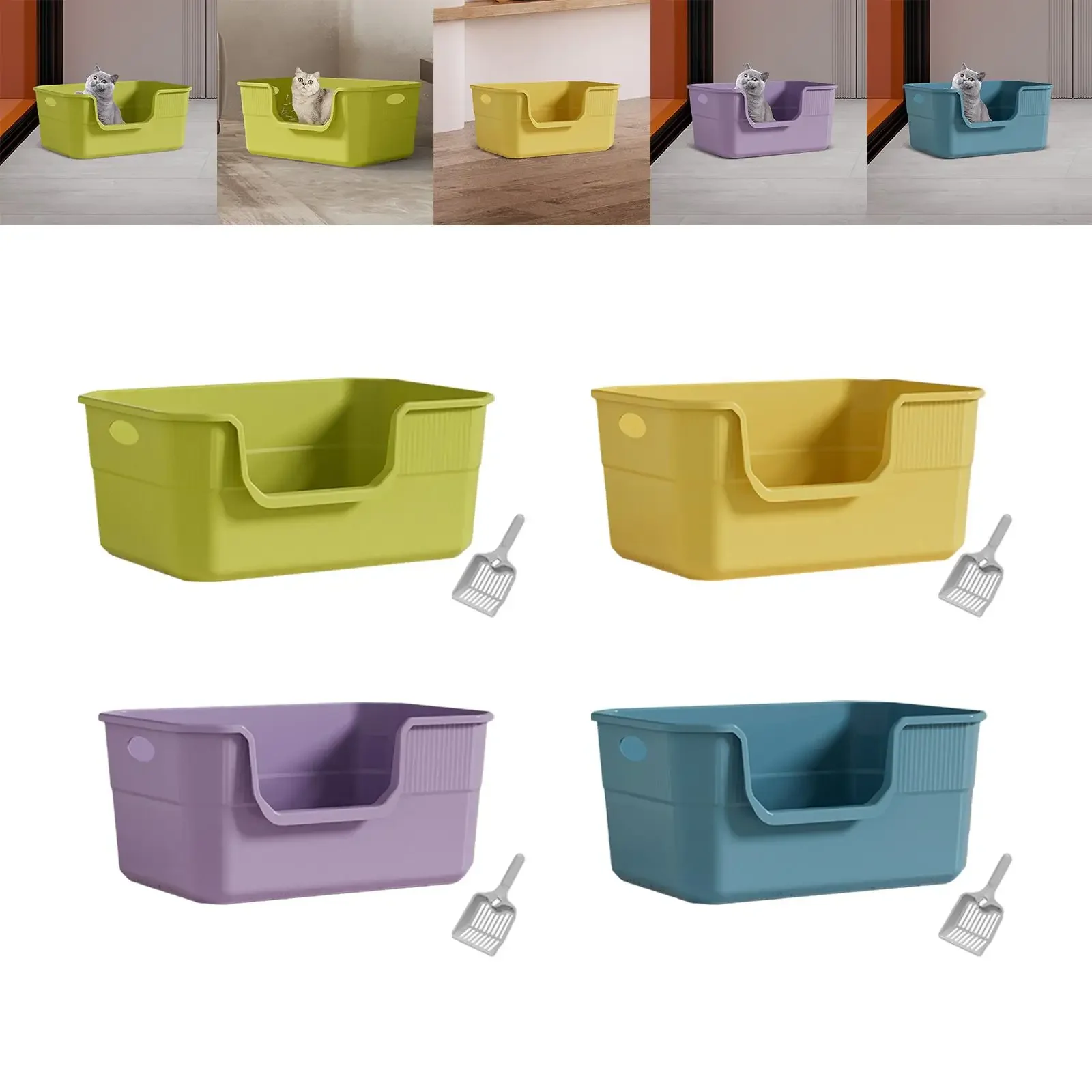 Cat Litter Box Cat Toilet Sandbox Portable Pet Supplies Easy To Clean Kitten Cat Litter Box Cat Toilet