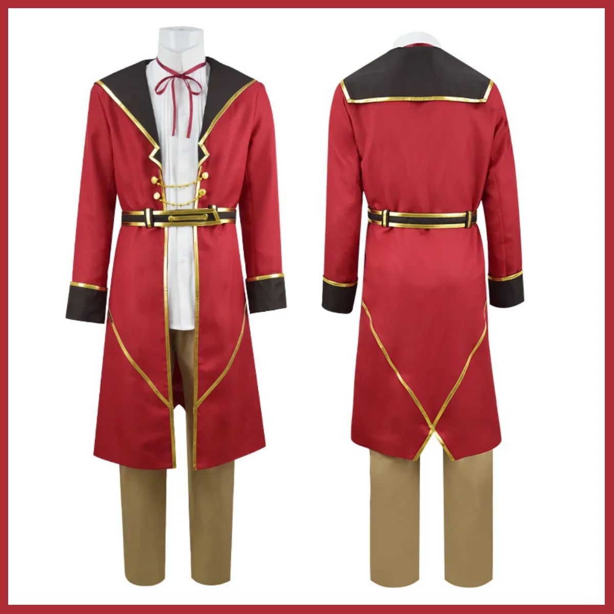 New Anime Villainess Level 99 Patrick Ashbatten Yumiella Dolkness Cosplay Costume Wig Red Fighting Uniform Man Woman Party Suit