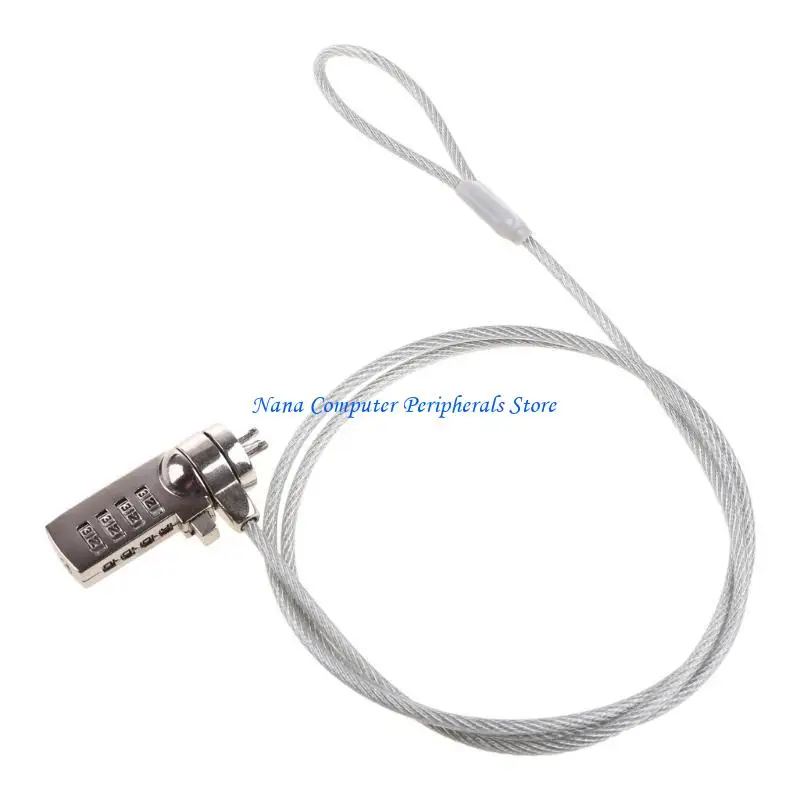 F68C은 조합 잠금 보안 케이블 4 숫자 비밀번호 보안 잠금 노트북 PC 노트북 용 걸쇠를위한 도난 방지 체인