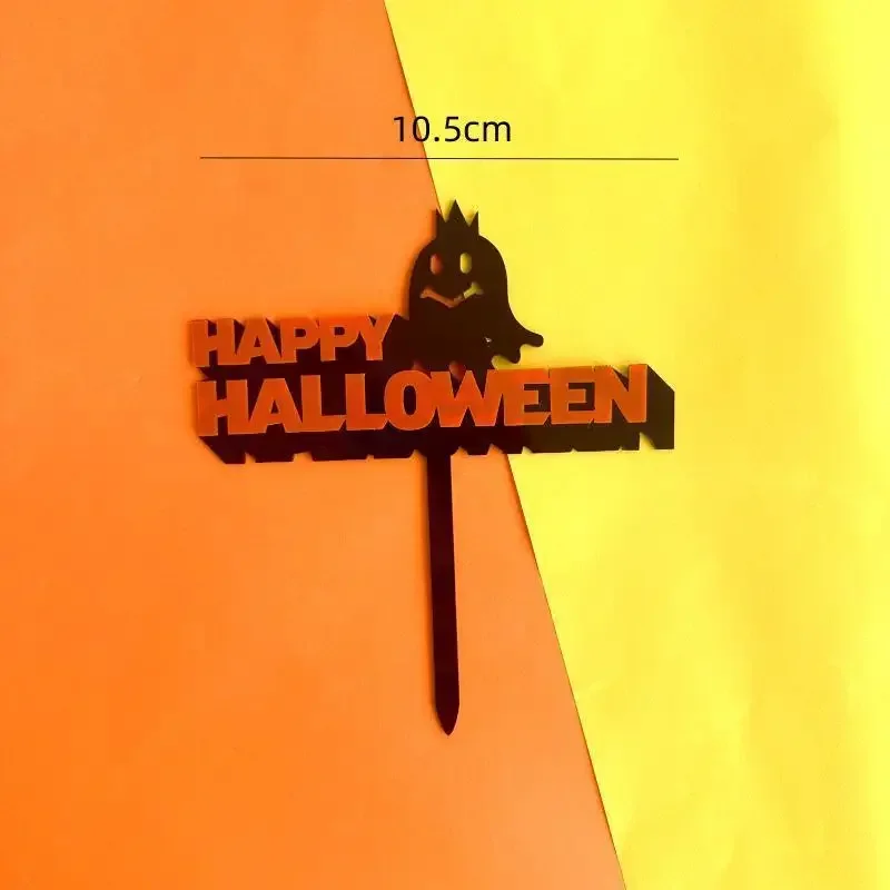 Halloween-Kuchendekoration Cartoon-Kürbis-Zauberer-Bär-Puppe Ornamente Regenbogenbogen Spinnennetz Kürbis für Feiertagspartys Kuchendekoration – Detail 31