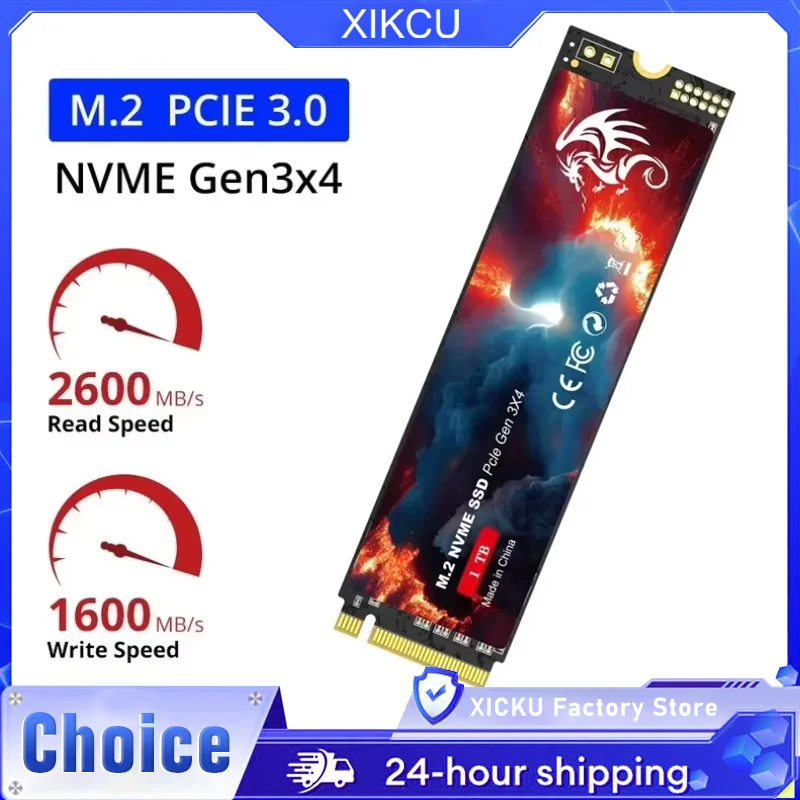 

XIKCU SSD M2 NVME 1TB 512GB 256GB 128GB SSD M.2 2280 PCIe 3.0 Internal Solid State Drive For Laptop Desktop Game Console