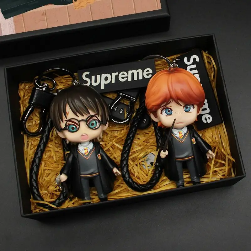 Porte-clés Harry Potter, pendentifs de couple Ron, figurines d'anime de dessin animé qui peuvent être données comme cadeaux aux amis et aux camarades de classe
