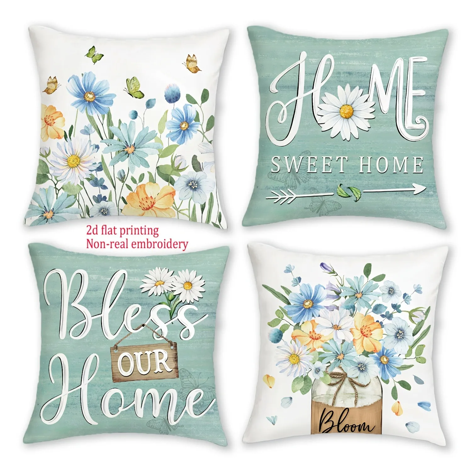 Creative home decoration pillowcase Huayang Butterfly dance pillowcase