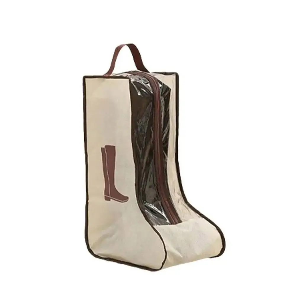 

Portable Non-Woven Tall Boot Bag Visible Reusable Shoe Storage Bag Dustproof Moisture-proof Boots Storage Organizer for Home