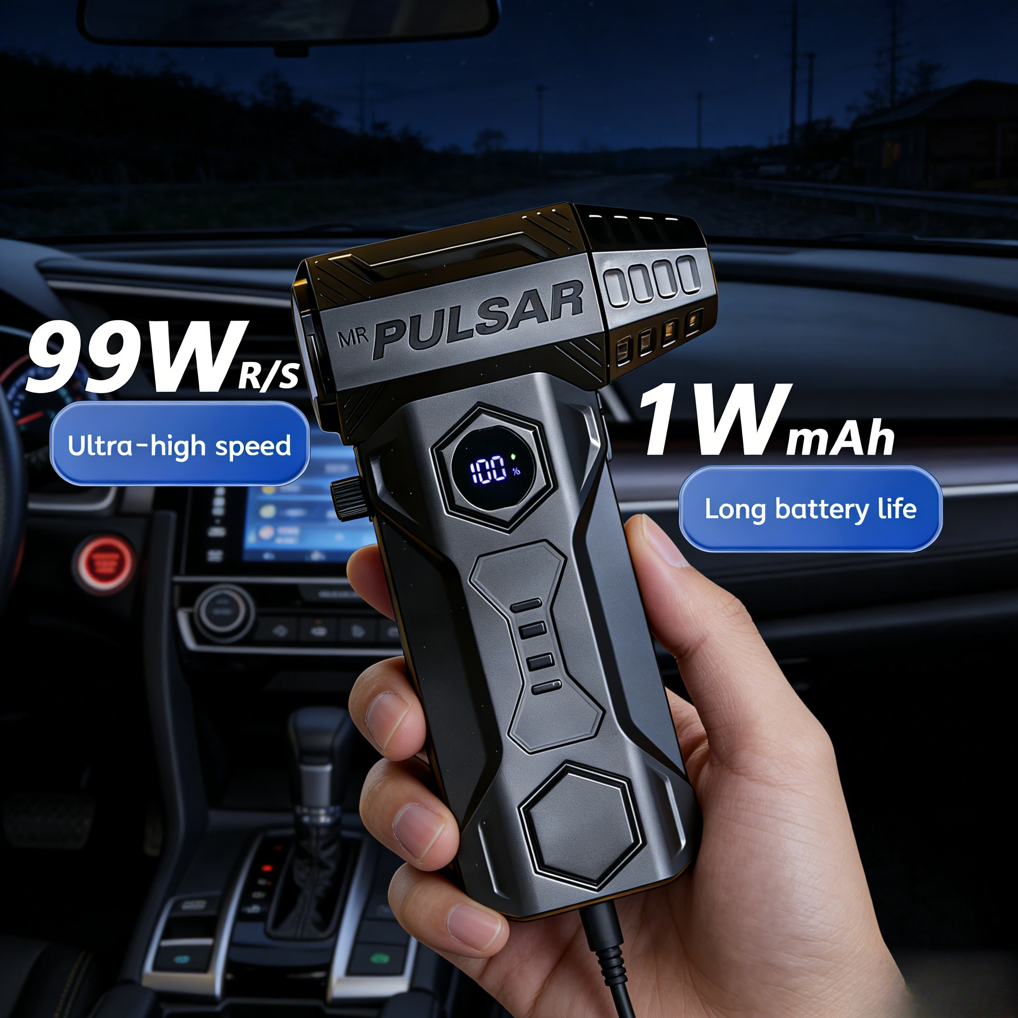 

X11Pro 550000 об/мин Бесщеточная турбовоздуходувка | 75 м/с 10000 мАч | Многофункциональный пылесос и воздуходувка для автомобиля и дома