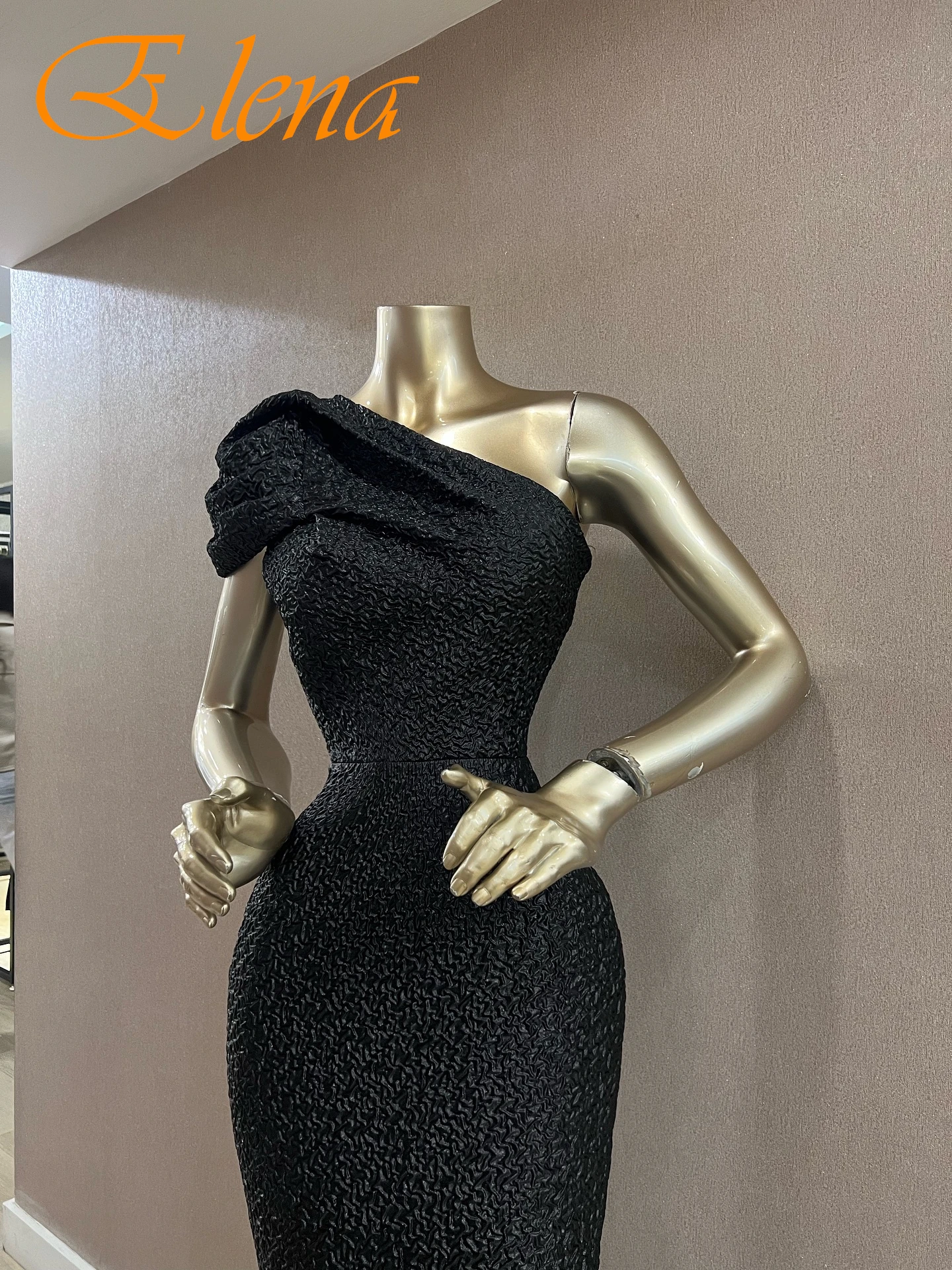 Customized Mermaid One Shoulder Formal Evening Dress Delicate High Quality Celebrity Gowns Modern Bespoke Occasion Gowns