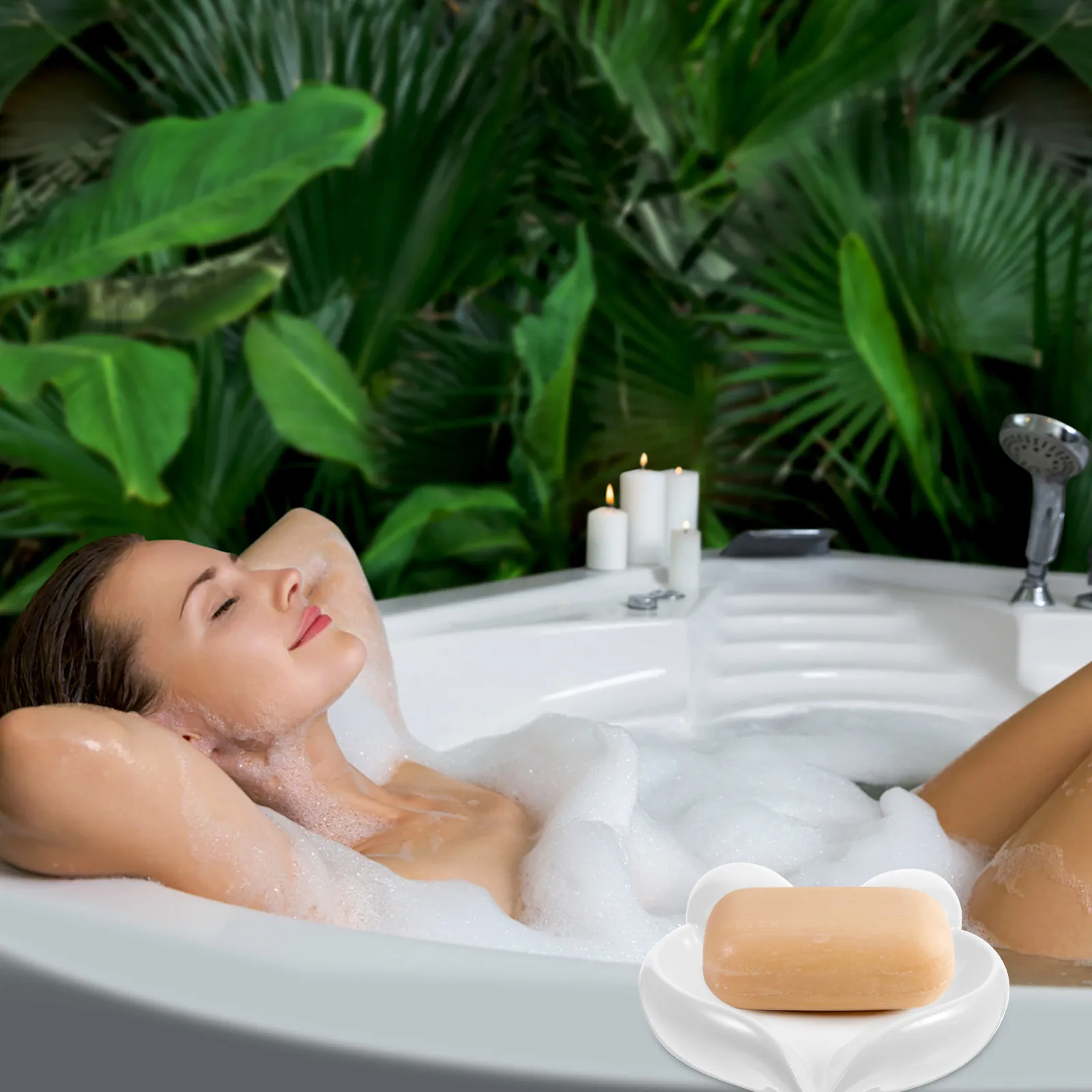 

Керамическая мыльница в форме сердца с бантом, с дренажной подставкой, для ванной, кухни, умывальника, декоративный контейнер для мыла, с нескользящим основанием