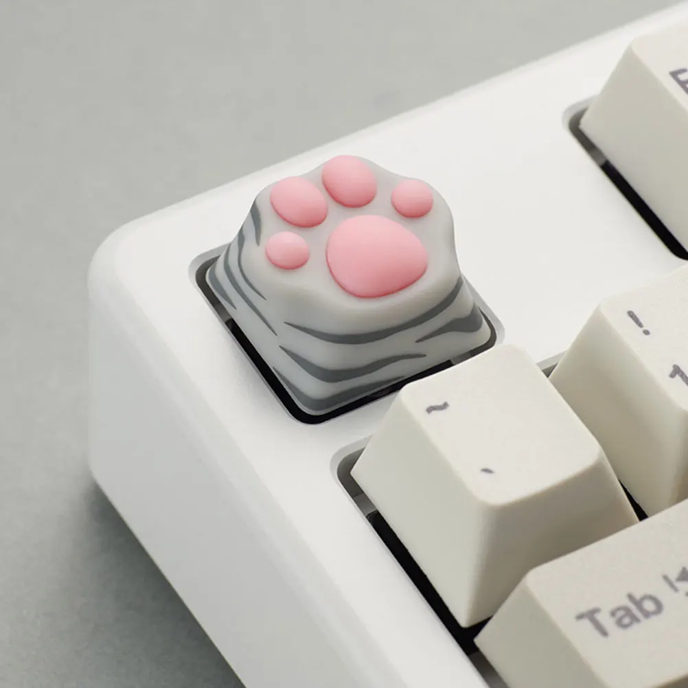 

Silicone Cat Claw Keycap Cool Keycaps Cute Mechanical for Keyboard Cartoon White